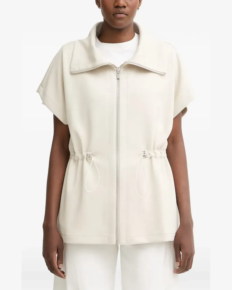 Joseph Ribkoff zip-up drawstring sweatshirt - Nude Nude