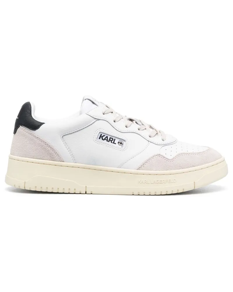 Karl Lagerfeld Sneakers mit Kontrasteinsätzen - Weiß Weiß