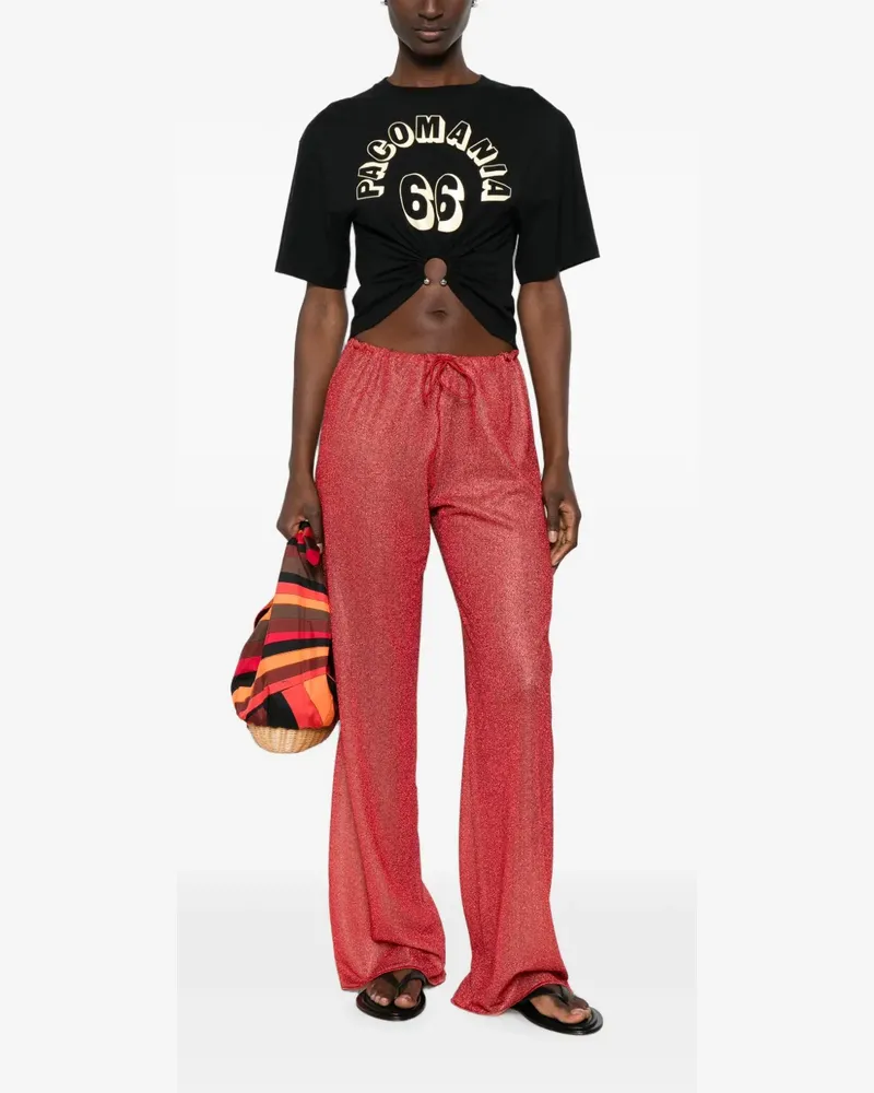 Oséree Lumière drawstring wide-leg trousers - Rot Rot