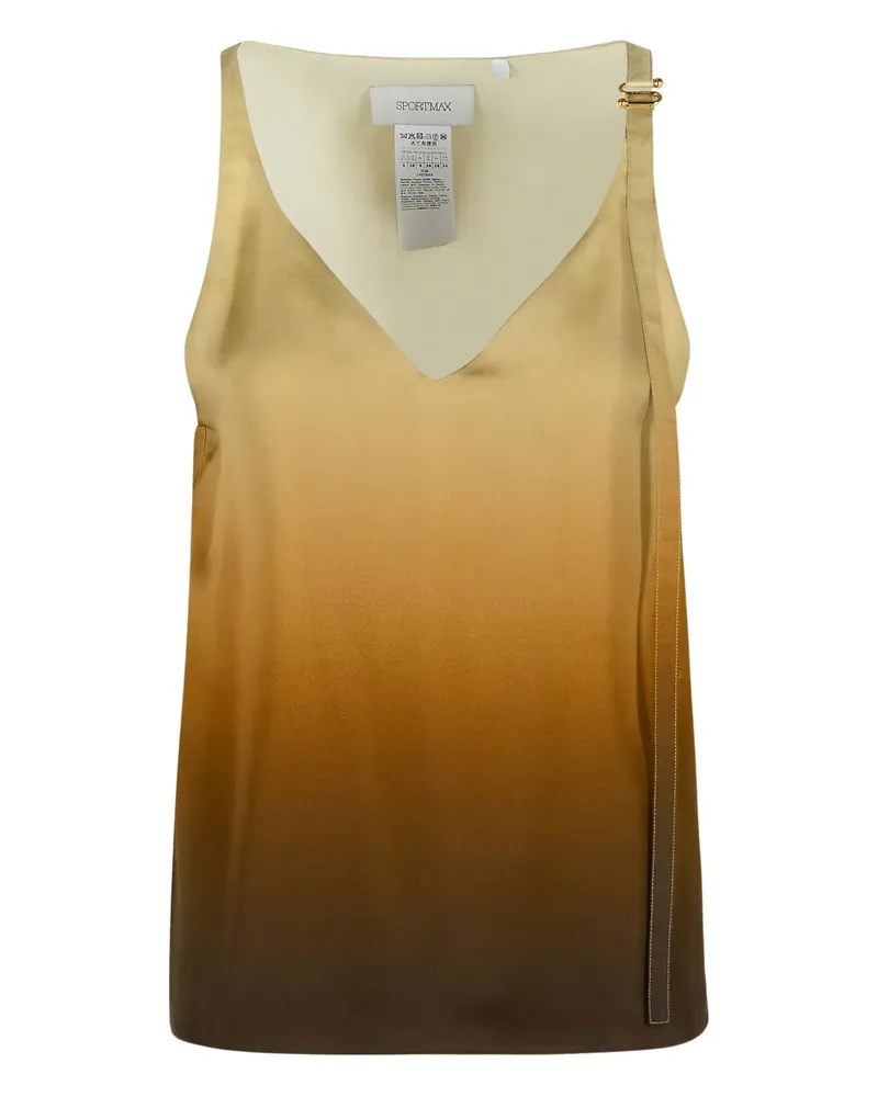 SPORTMAX Seidenoberteil mit V-Ausschnitt - Nude Nude