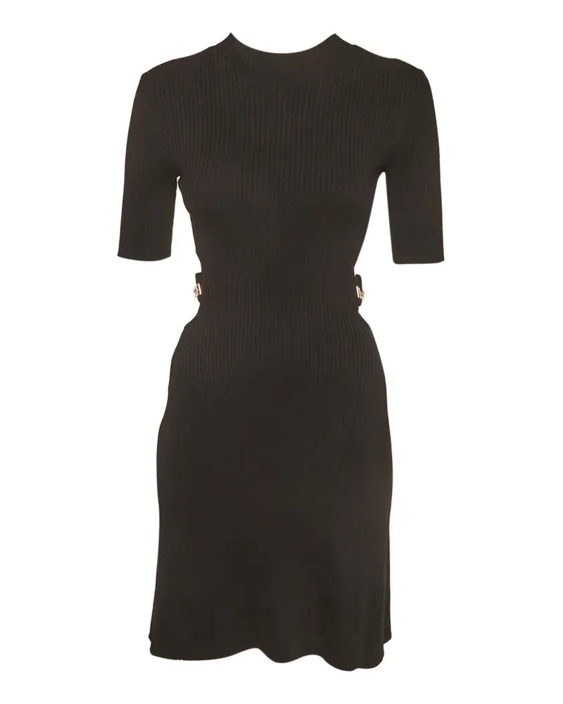 Maje Gestricktes Midikleid mit Cut-Out - Schwarz Schwarz