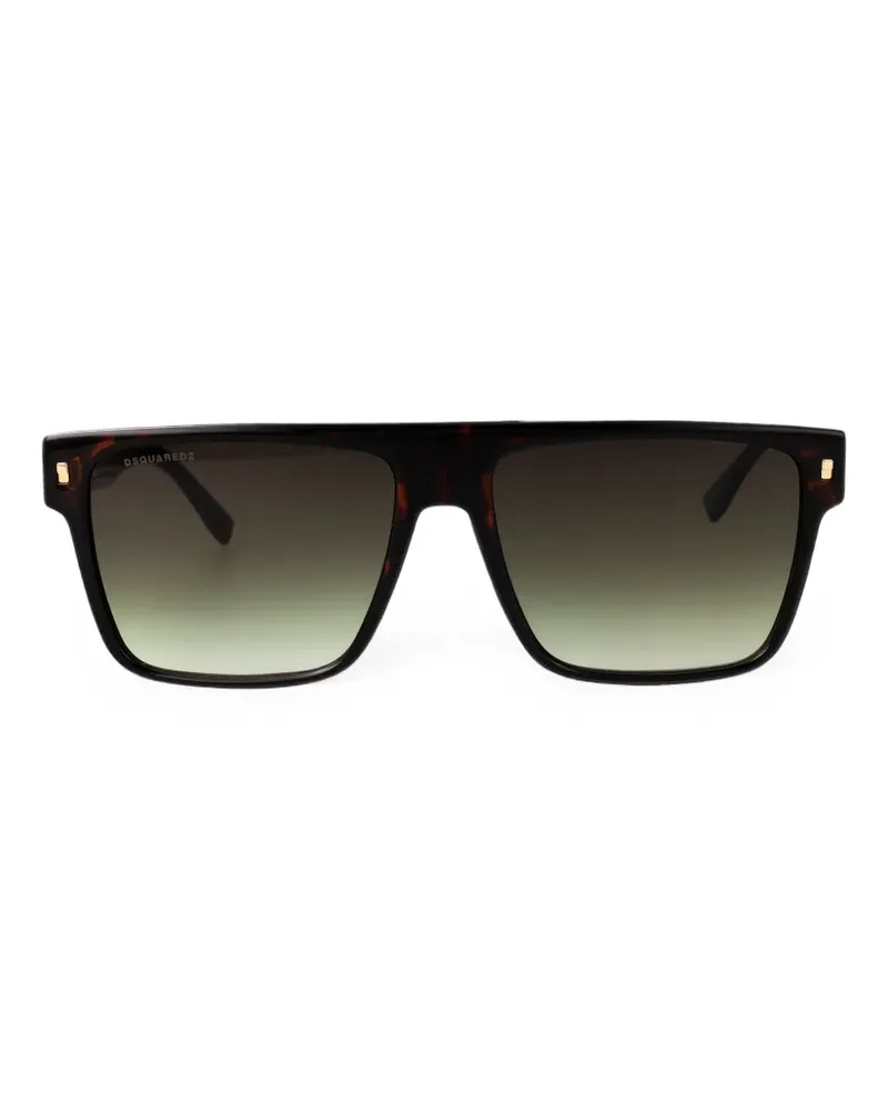Dsquared2 Eckige Sonnenbrille in Schildpattoptik - Braun Braun
