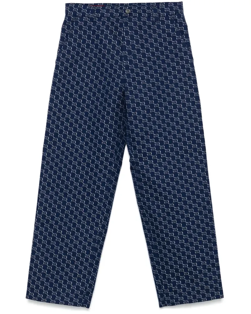 Gucci Hose aus GG Shadow-Jacquard - Blau Blau