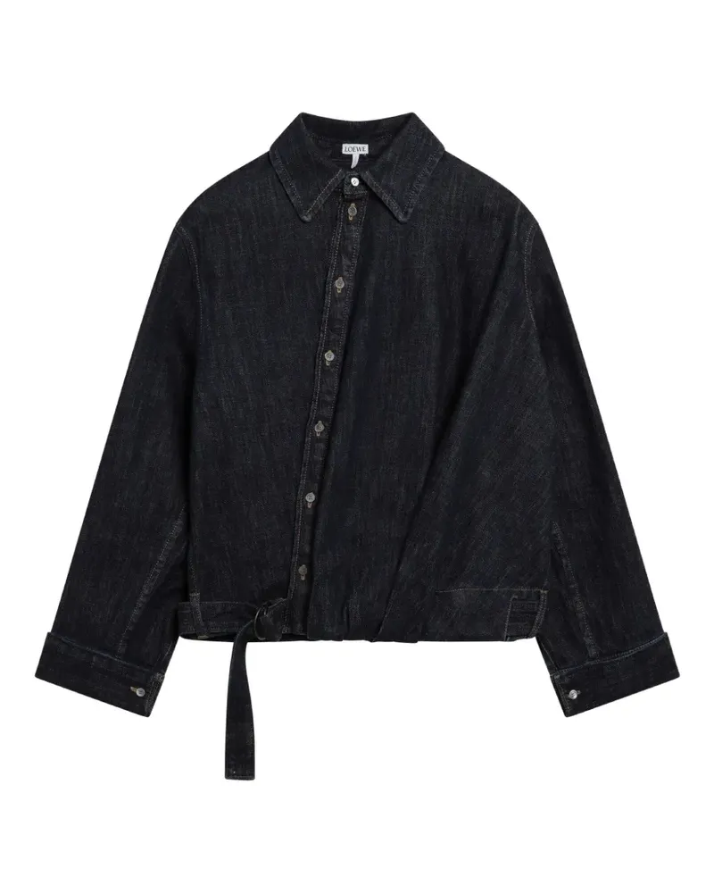 Loewe Hemd mit Drapierung - Blau Blau