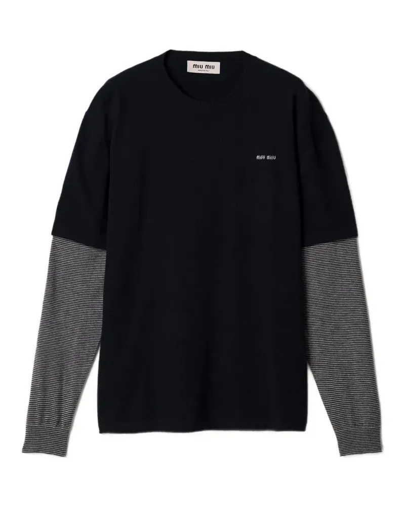 Miu Miu Pullover aus Wolle und Kaschmir - Blau Blau