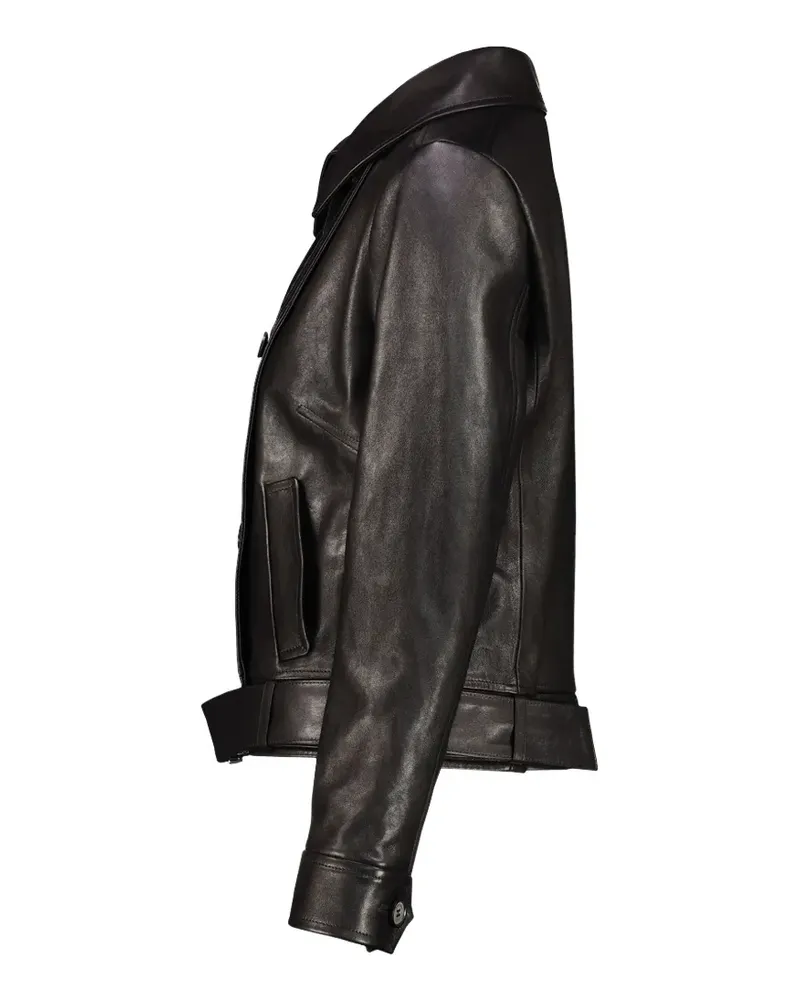Magda Butrym belted leather jacket - Schwarz Schwarz
