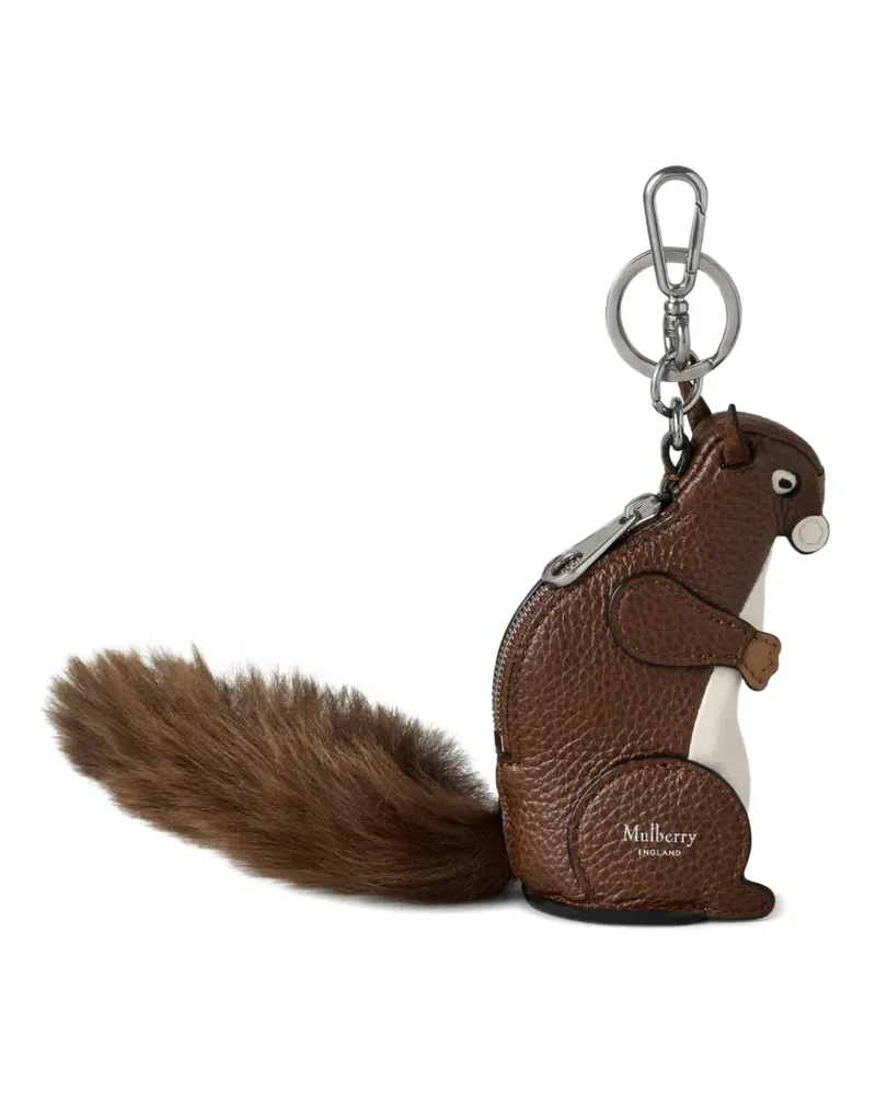 Mulberry squirrel-shaped leather keyring - Braun Braun