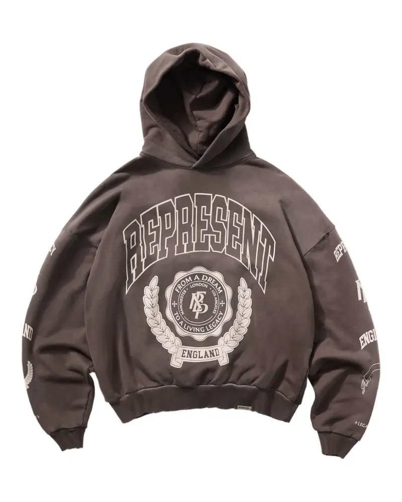 REPRESENT Legacy Crest Hoodie - Braun Braun