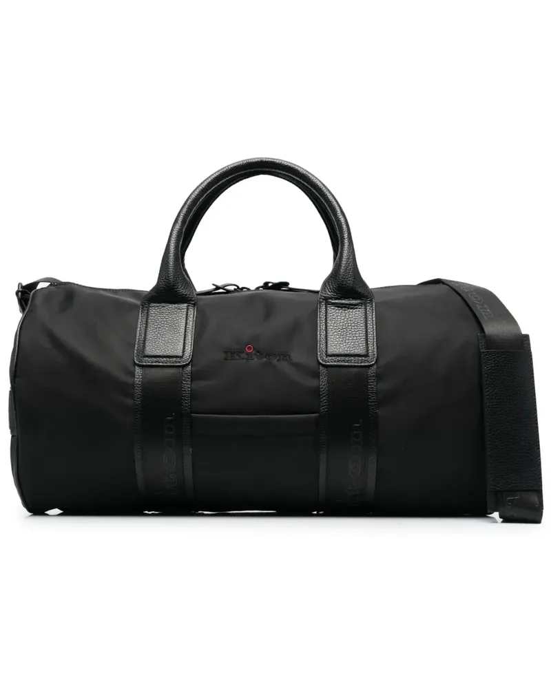 Kiton Reisetasche mit Logo-Riemen - Schwarz Schwarz