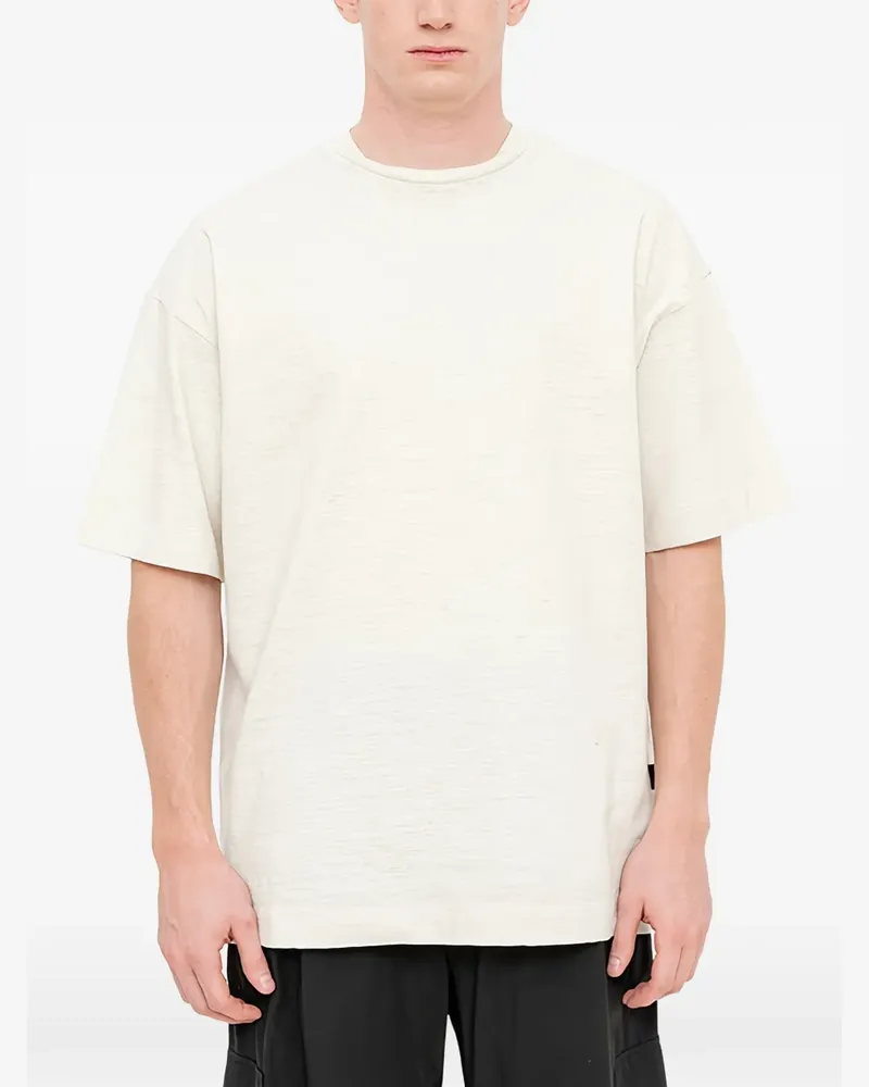 JUUN.J logo-embroidered oversized T-shirt - Weiß Weiß