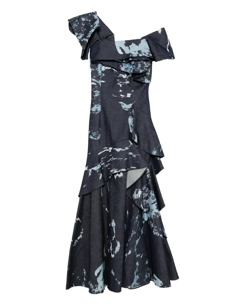 Saiid Kobeisy Jeanskleid mit Print - PRINT DENIM Print