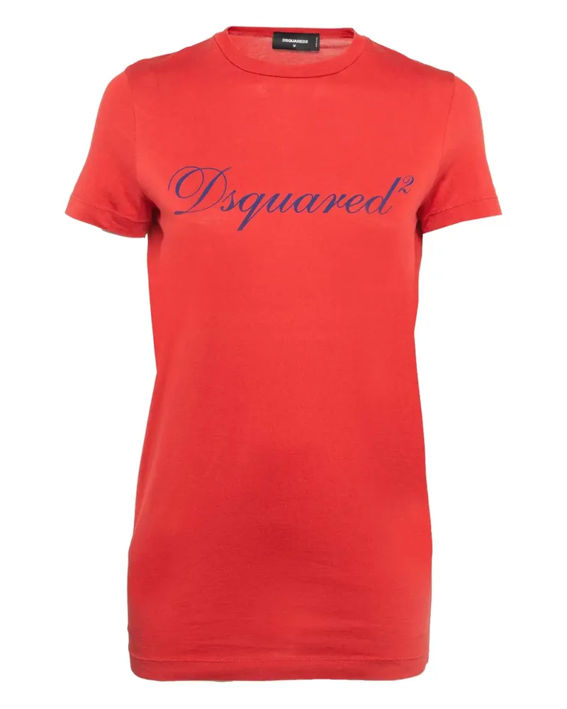 Dsquared2 T-Shirt mit Logo-Print - Rot Rot