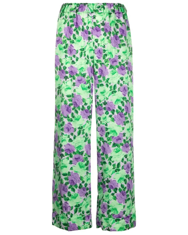 P.A.R.O.S.H. P.A.R.O H. Hose mit Blumen-Print - Violett Violett