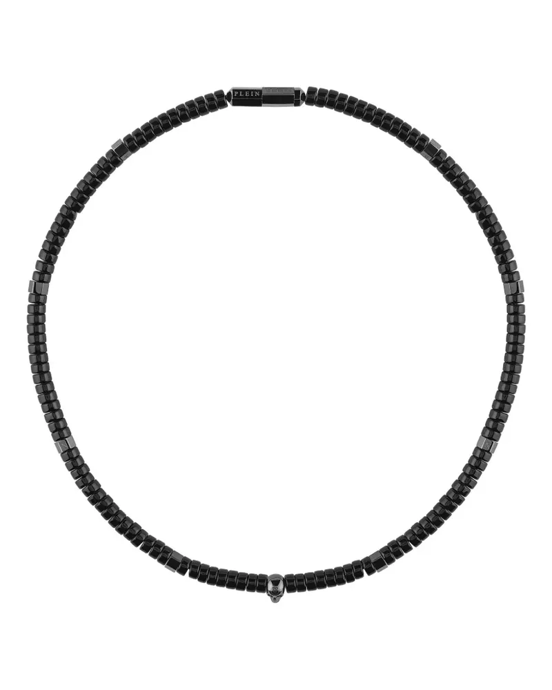 Philipp Plein beads skull necklace - Schwarz Schwarz