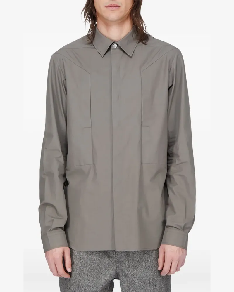 Rick Owens Fog Pocket long-sleeve shirt - Braun Braun