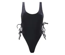 Bowie Badeanzug aus Samt - Schwarz