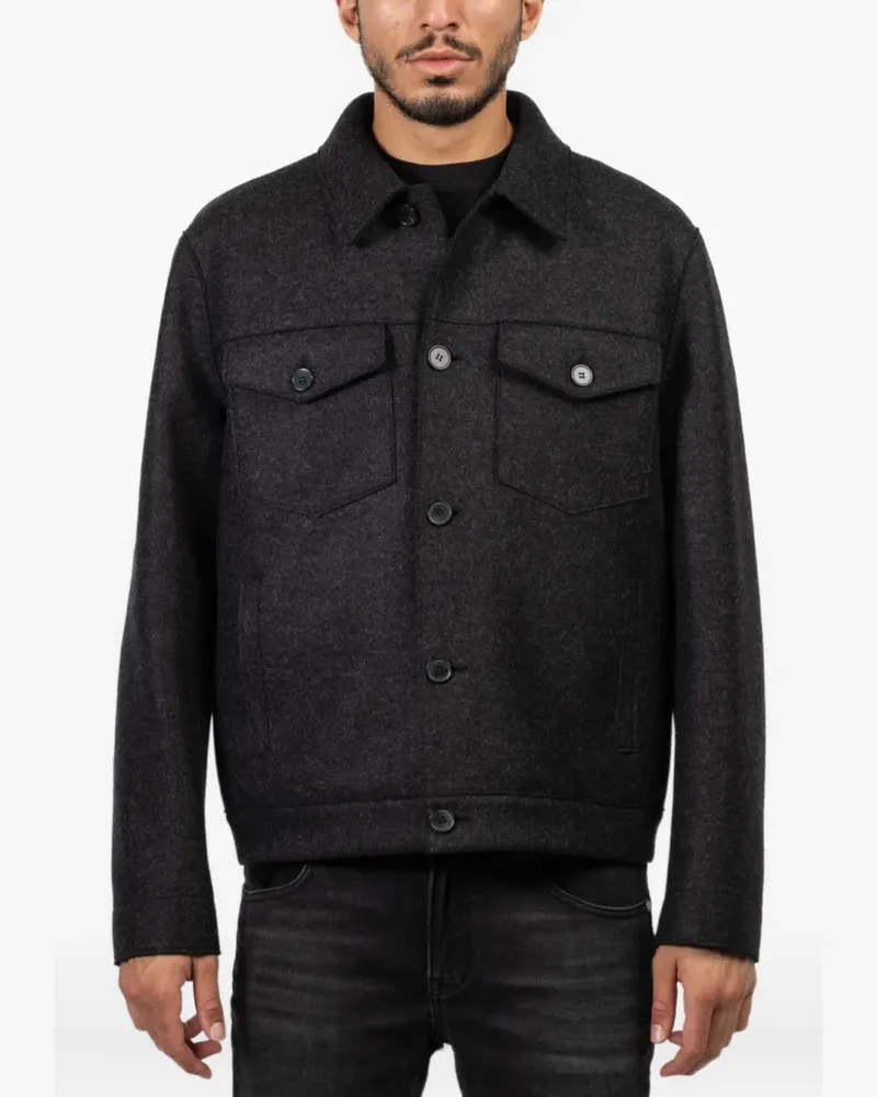 Harris Wharf London Western Jacke - Schwarz Schwarz