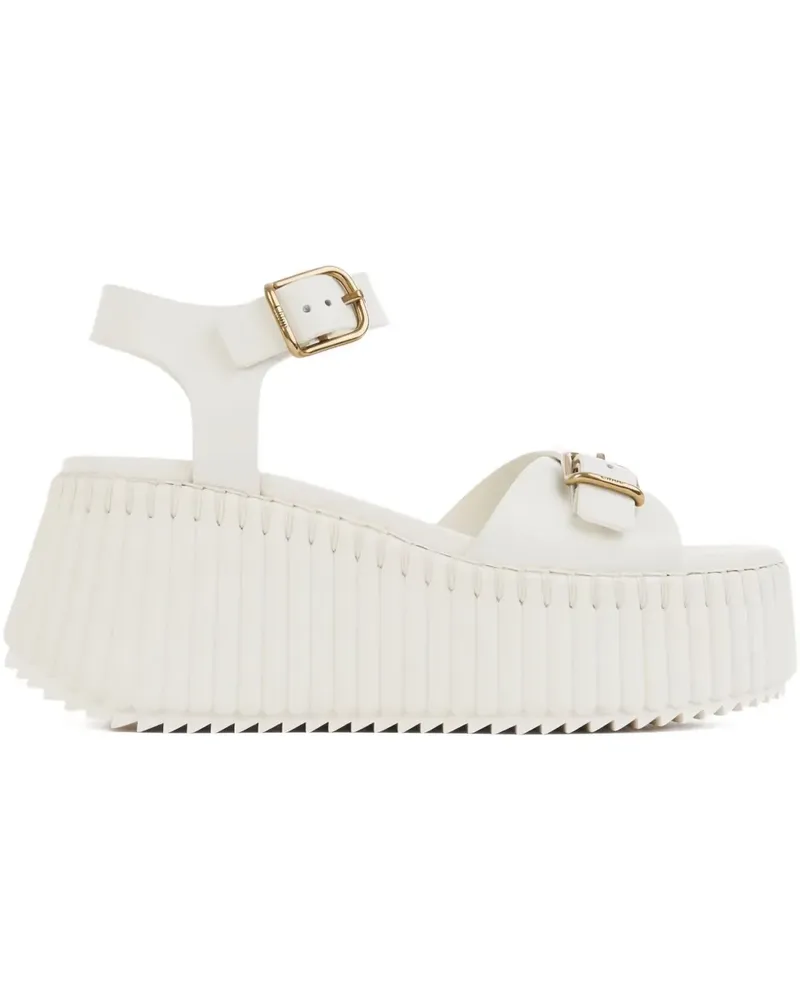 Chloé Sandalen mit Schnalle - Weiß Weiß
