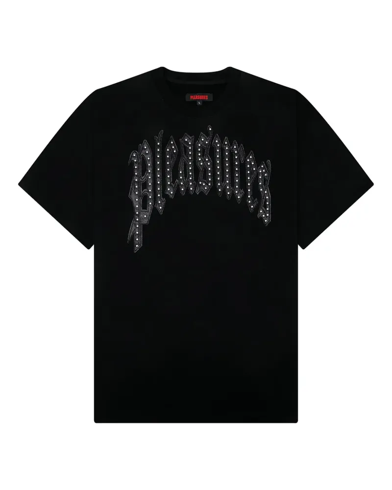 PLEASURES studded crewneck T-shirt - Schwarz Schwarz