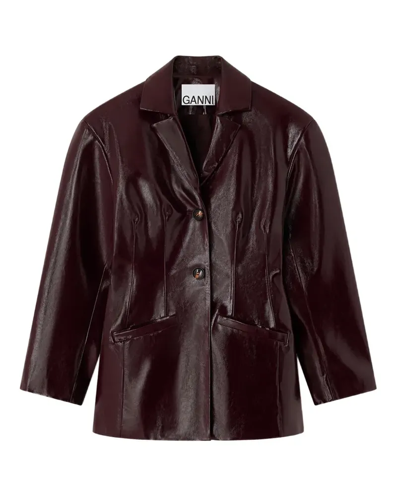 Ganni Jacke in Future Shine - Rot Rot