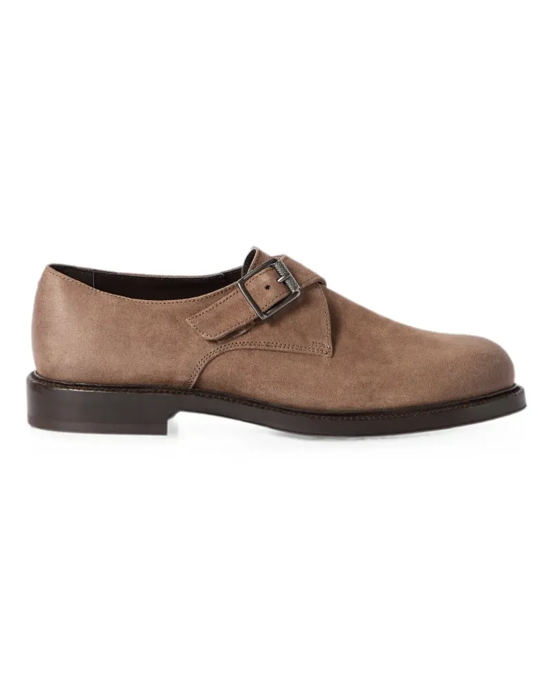 Brunello Cucinelli Derbys mit Monk-Riemen - Nude Nude