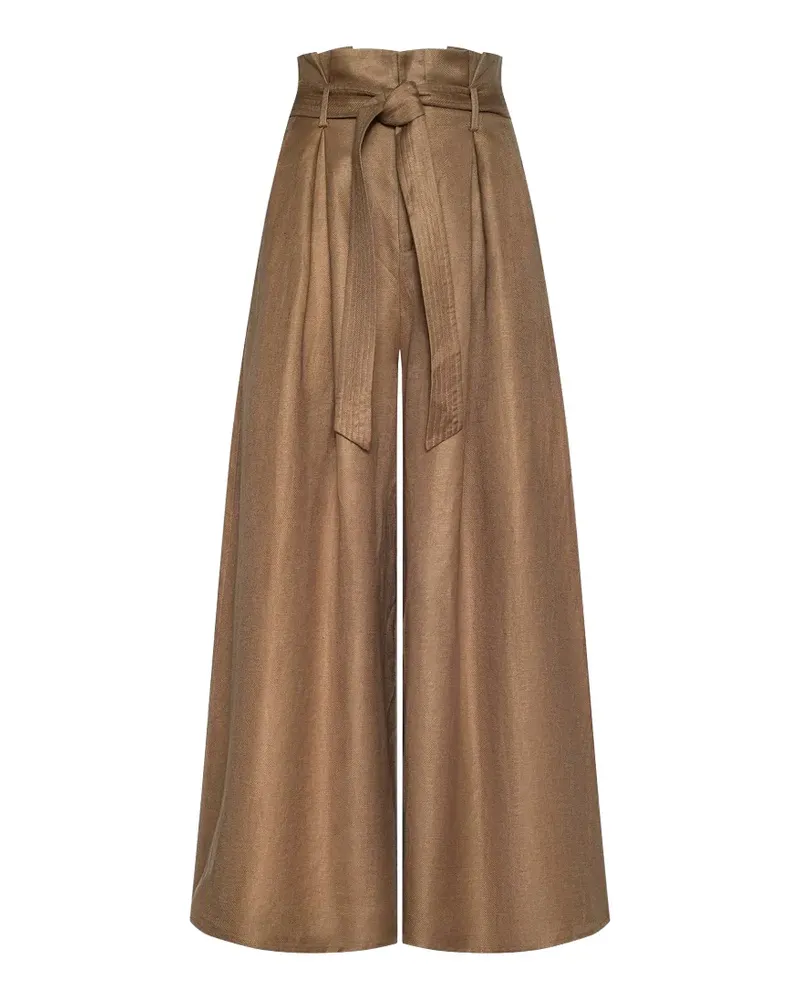 L'Agence Lowen belted palazzo pants - Braun Braun