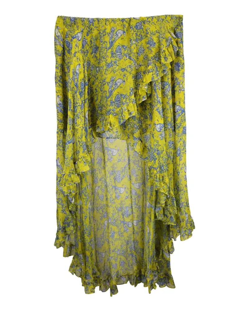 Caroline Constas Asymmetrischer Rock mit Rüschen - Gelb Gelb