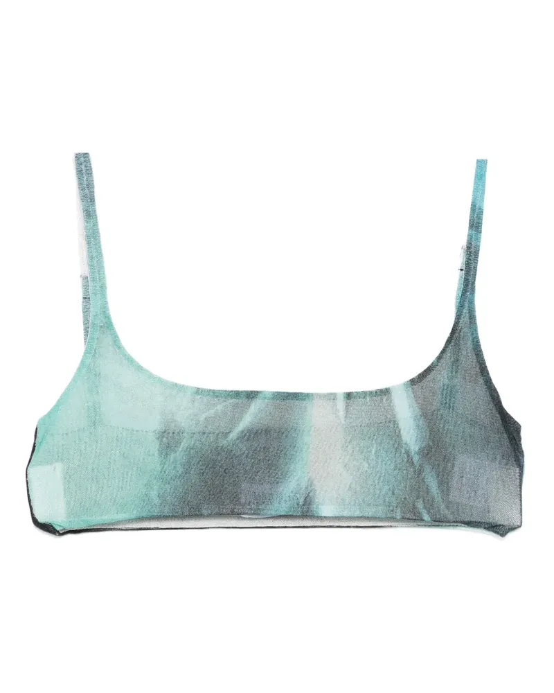 Jean Paul Gaultier Oberteil mit abstraktem Print - Blau Blau