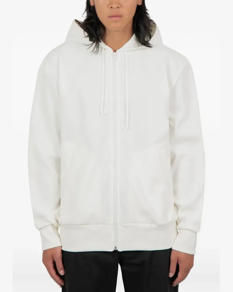 Comme des Garçons Double pixel logo-patch zip-up hoodie - Weiß Weiß