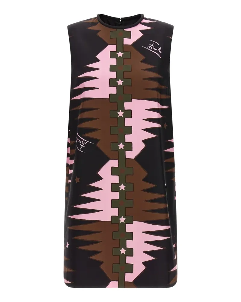Emilio Pucci Valdimontone Seidenkleid mit Print - Schwarz Schwarz