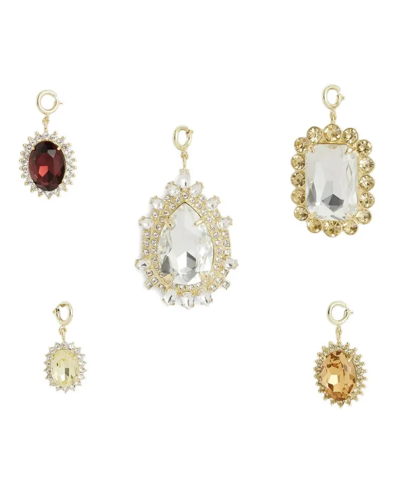 Paco Rabanne 1969 gemstone charms set (set of five) - Gold Gold