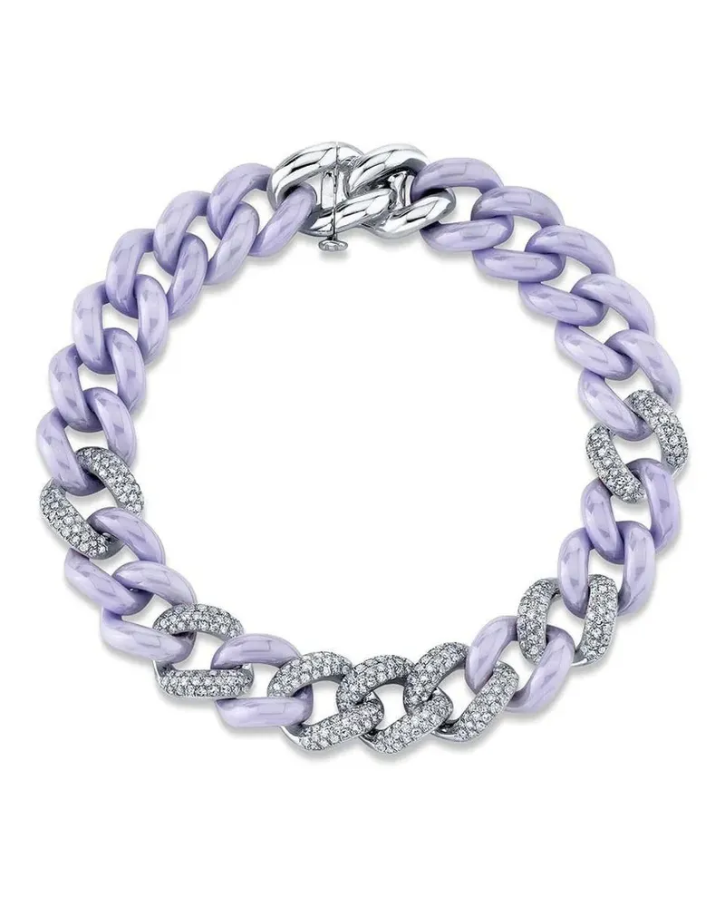 SHAY 18kt Gelbgoldarmband mit 7 Pavé-Diamanten - Silber Silber