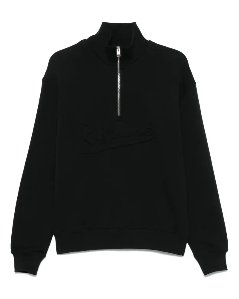 Kitsuné Sweatshirt mit Logo-Prägung - Schwarz Schwarz