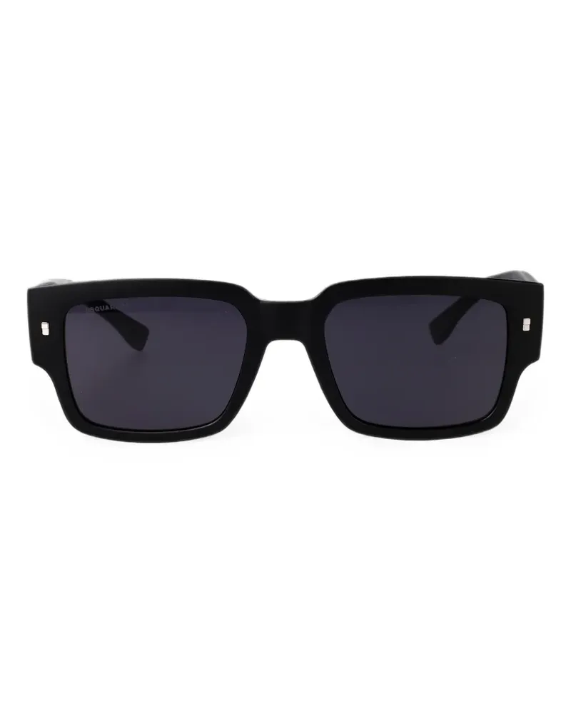 Dsquared2 Icon Sonnenbrille mit eckigem Gestell - Schwarz Schwarz