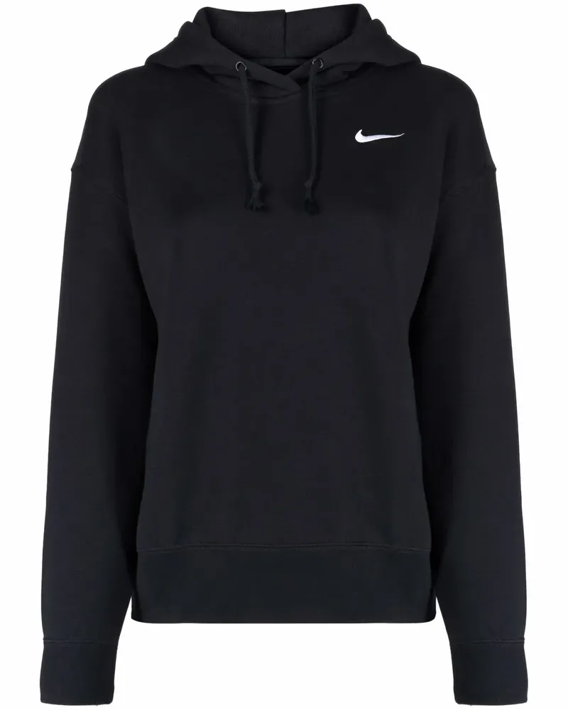 Nike Hoodie mit Swoosh-Stickerei - Schwarz Schwarz