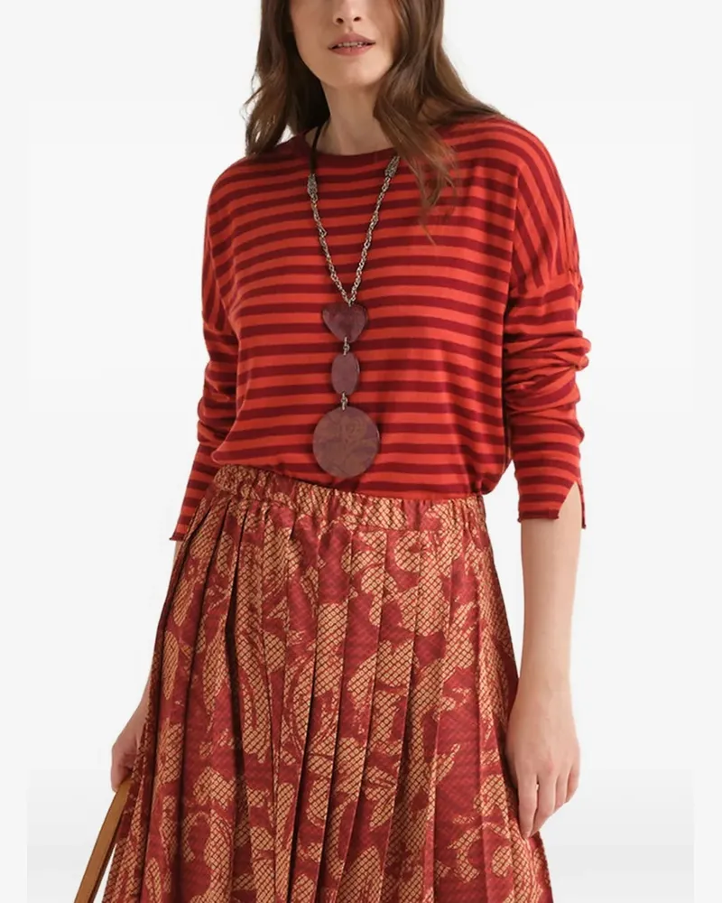 Maliparmi Soft Touch striped sweater - Orange Orange