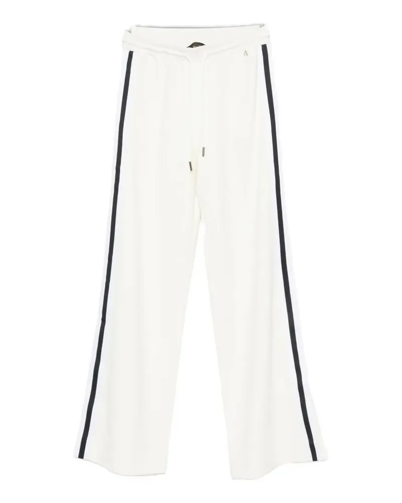 Twin-Set side-stripe track pants - Weiß Weiß