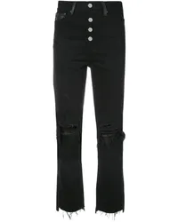 Amiri Cropped-Jeans mit weitem Bein Schwarz