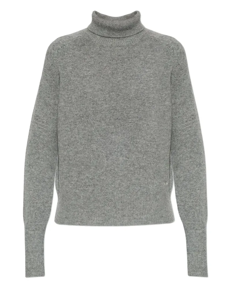 Victoria Beckham Rollkragenpullover mit Logo - Grau Grau