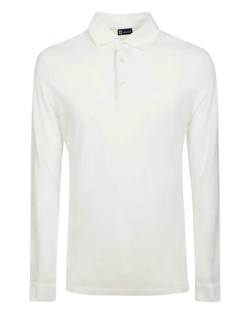 Alpha Industries Langärmeliges Poloshirt - Weiß Weiß