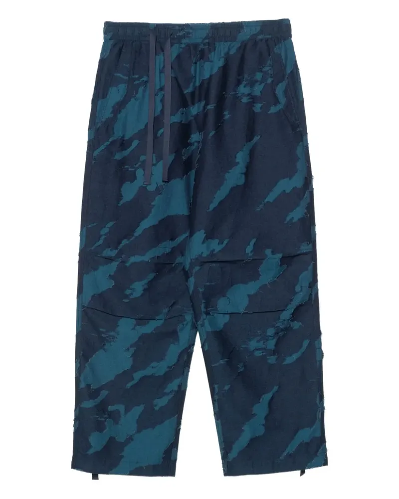 maharishi Cargohose mit Camouflage-Print - Blau Blau