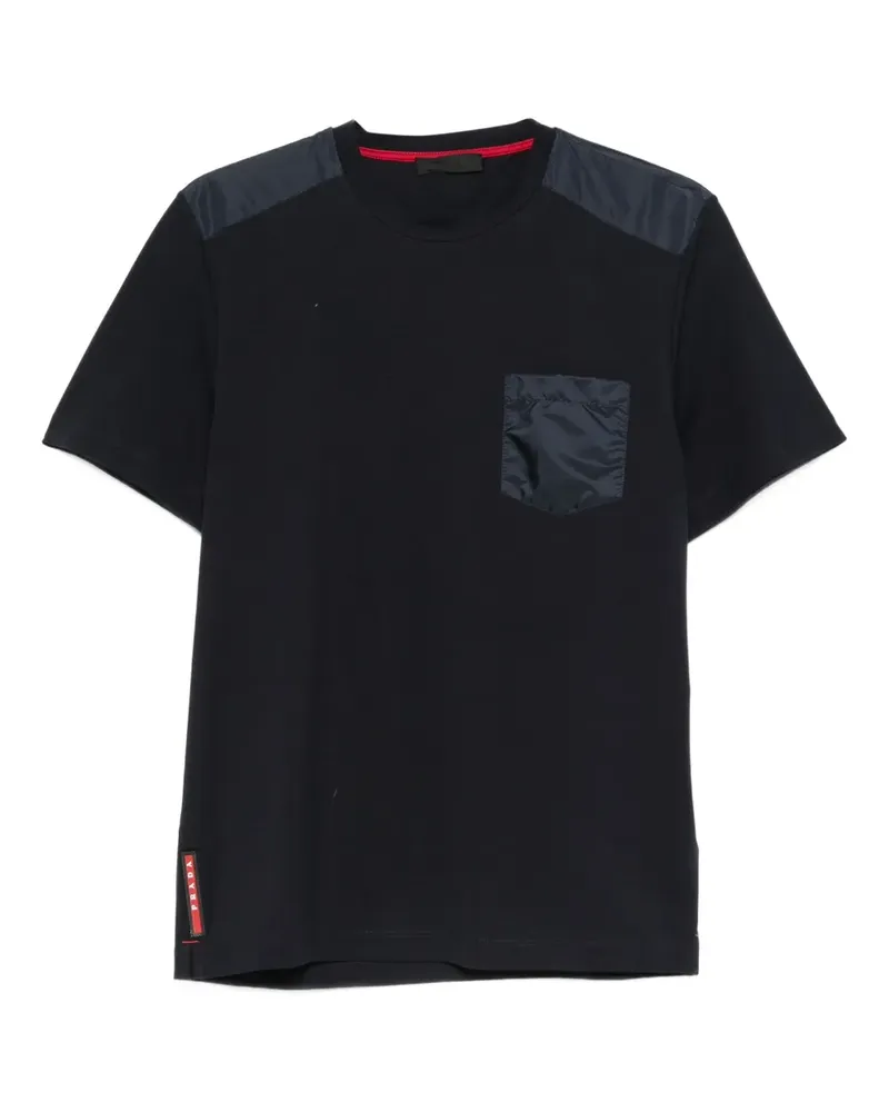 Prada T-Shirt mit Tasche - Blau Blau
