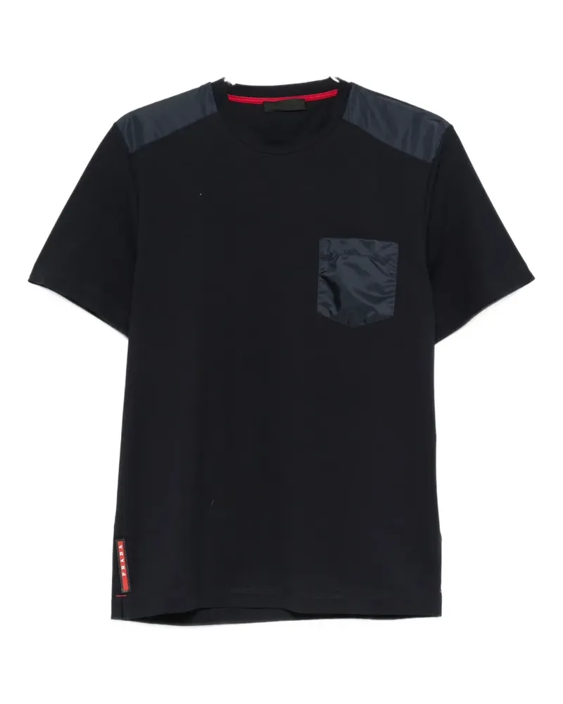 Prada T-Shirt mit Tasche - Blau Blau