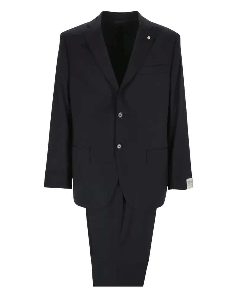 Luigi Bianchi Mantova notched suit - Blau Blau
