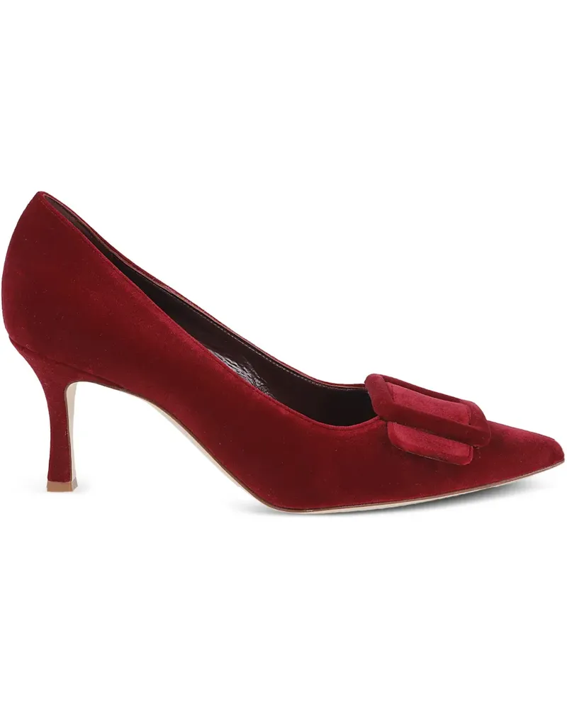 Manolo Blahnik Pumps mit Schnalle 50mm - Rot Rot