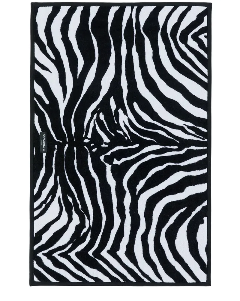 Dolce & Gabbana Badematte mit Print - Schwarz Schwarz