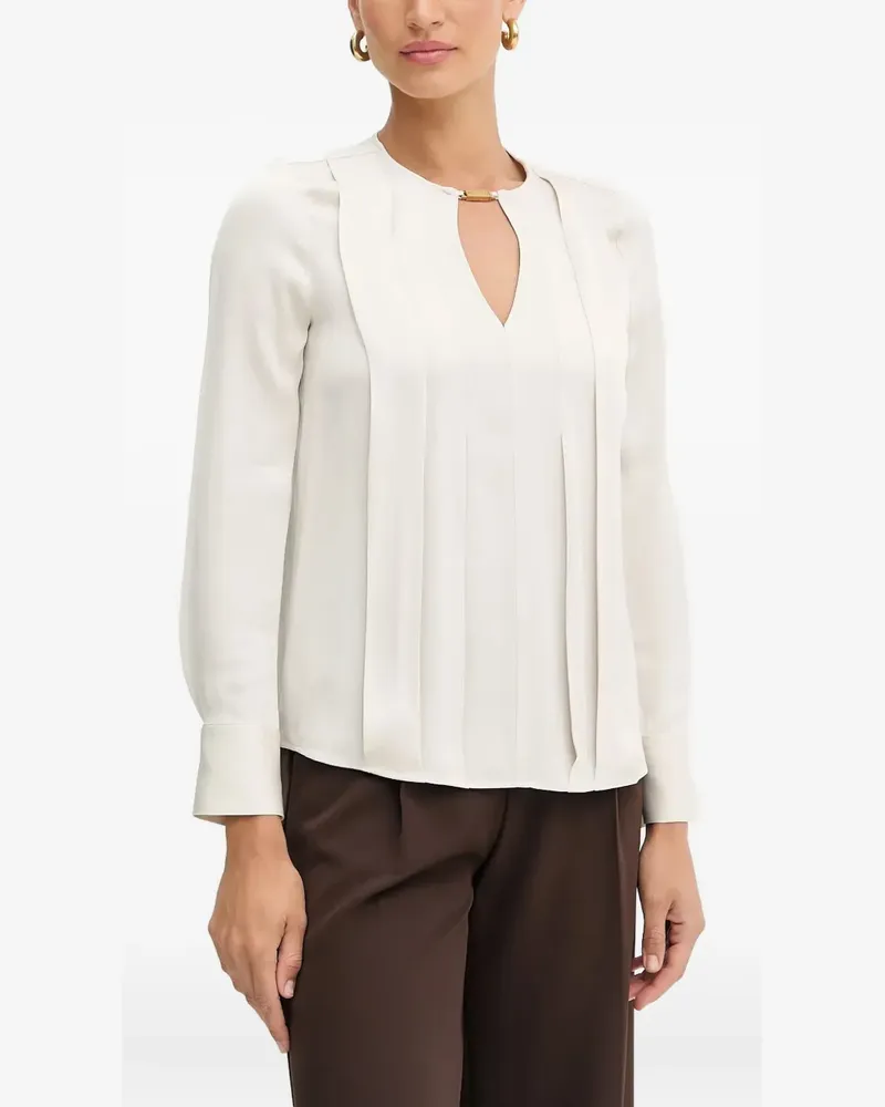 MARCIANO Los Angeles keyhole pleated blouse - Nude Nude