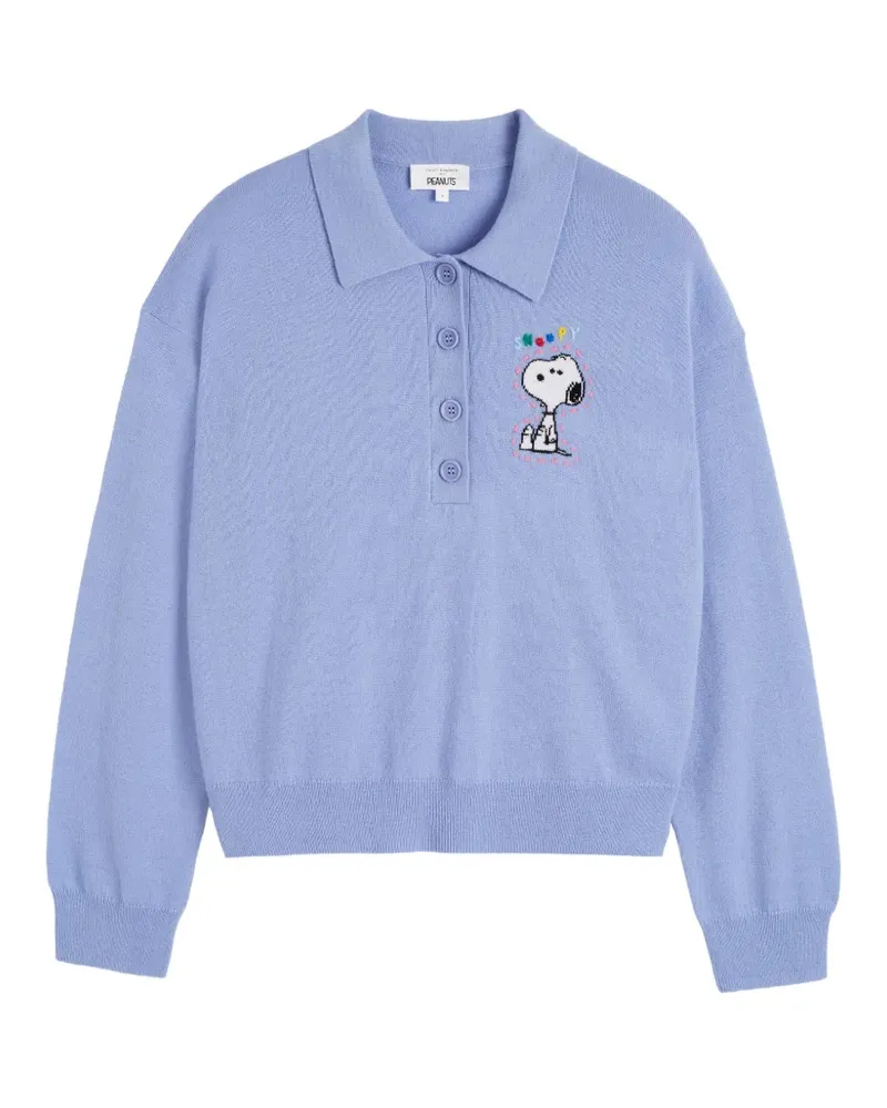 Chinti & Parker Poloshirt mit Snoopy-Stickerei - Blau Blau
