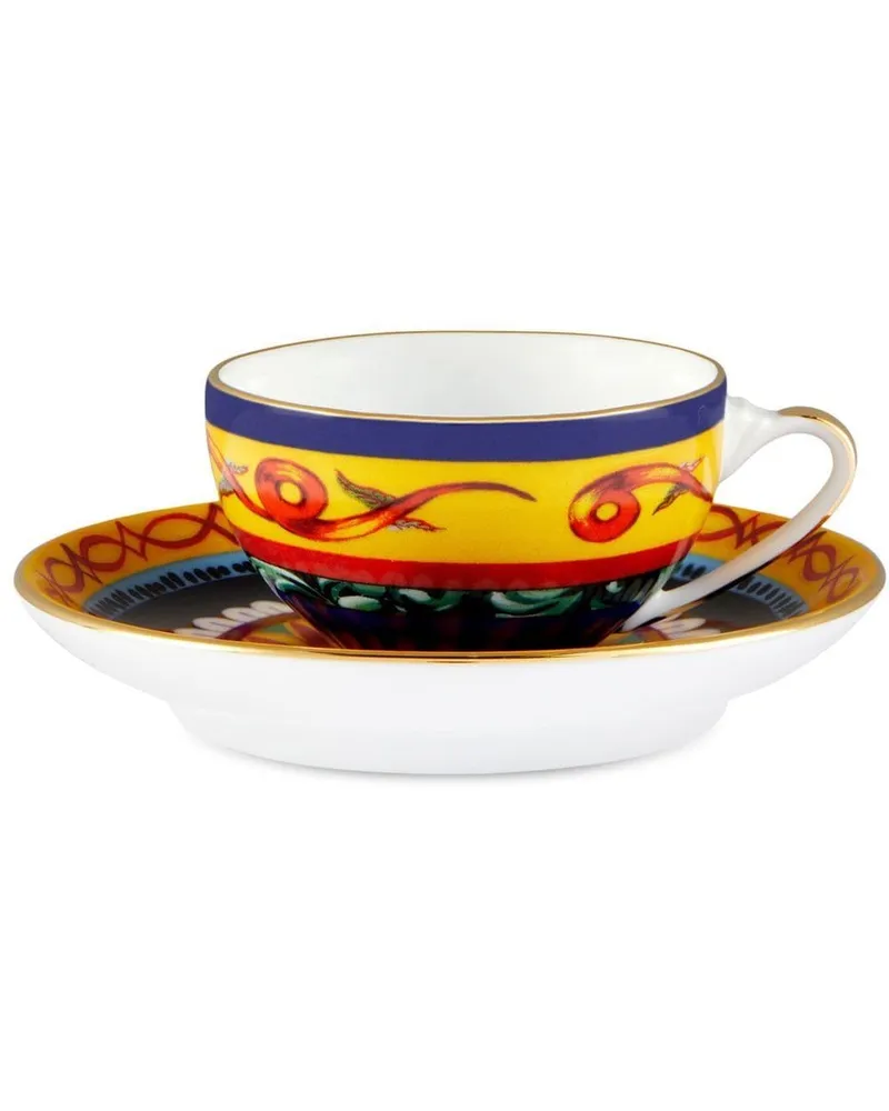 Dolce & Gabbana Espresso-Service mit Archiv-Print - Weiß Weiß