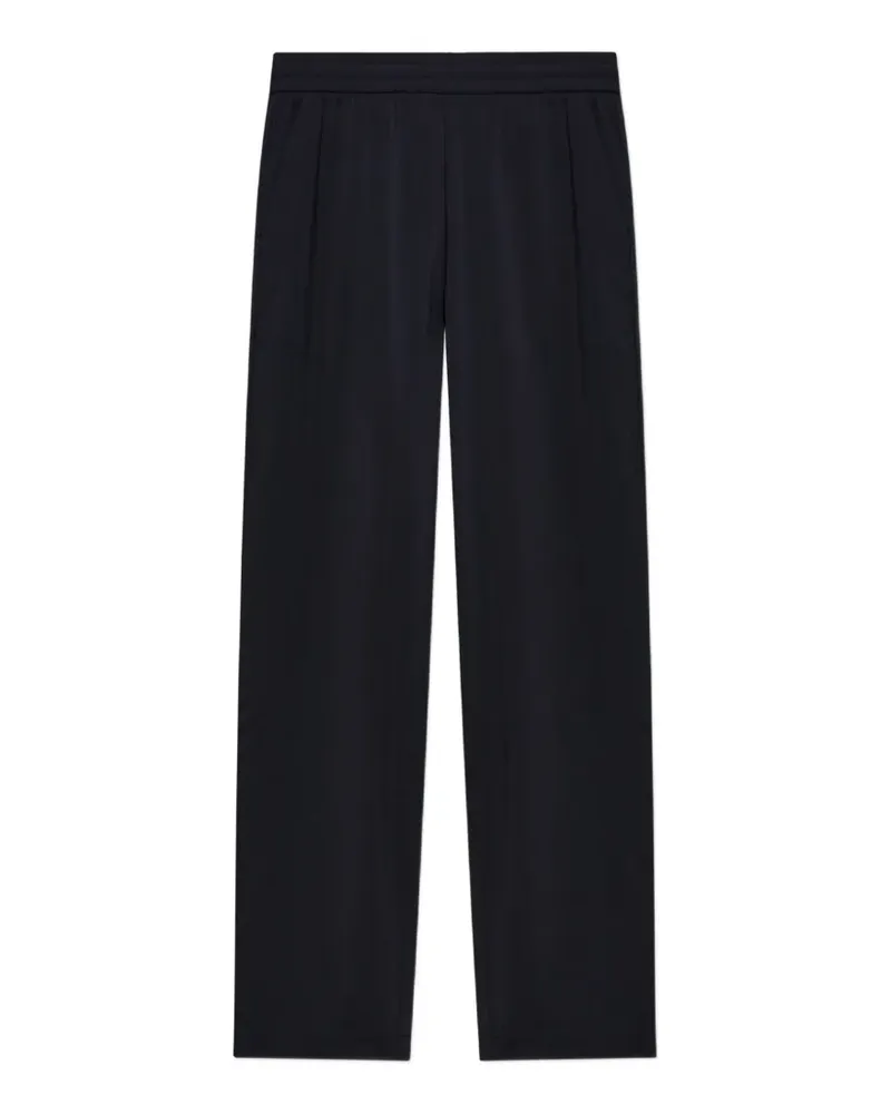 Emporio Armani logo-embroidered loose-fit trousers - Blau Blau
